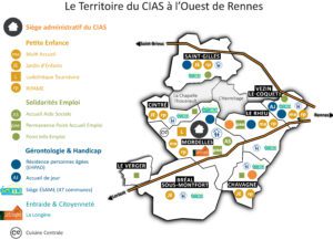 Carte territoire Cias à l'Ouest de Rennes 7 communes Bréal-sous-Montfort Chavagne - Cintré - Le Rheu - Mordelles - Saint-Gilles - Vezin-le-Coquet